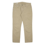 LEVI'S Mens Cotton Blend Beige Slim Slim Fit Trousers W32 L27 Casual Zip Closure