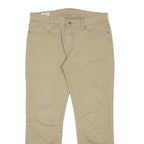 LEVI'S Mens Cotton Blend Beige Slim Slim Fit Trousers W32 L27 Casual Zip Closure