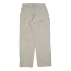 CARHARTT Mens Beige Cotton Blend Canvas Regular Fit Straight Trousers W32 L32