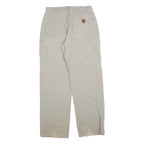CARHARTT Mens Beige Cotton Blend Canvas Regular Fit Straight Trousers W32 L32