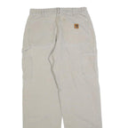 CARHARTT Mens Beige Cotton Blend Canvas Regular Fit Straight Trousers W32 L32