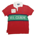 POLO RALPH LAUREN Womens Red & Green RL Guide Cotton Short Sleeve M Polo Shirt