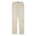 LEVI'S Boys Slim Beige Cotton Blend Trousers W26 L28 Zip Casual Youth