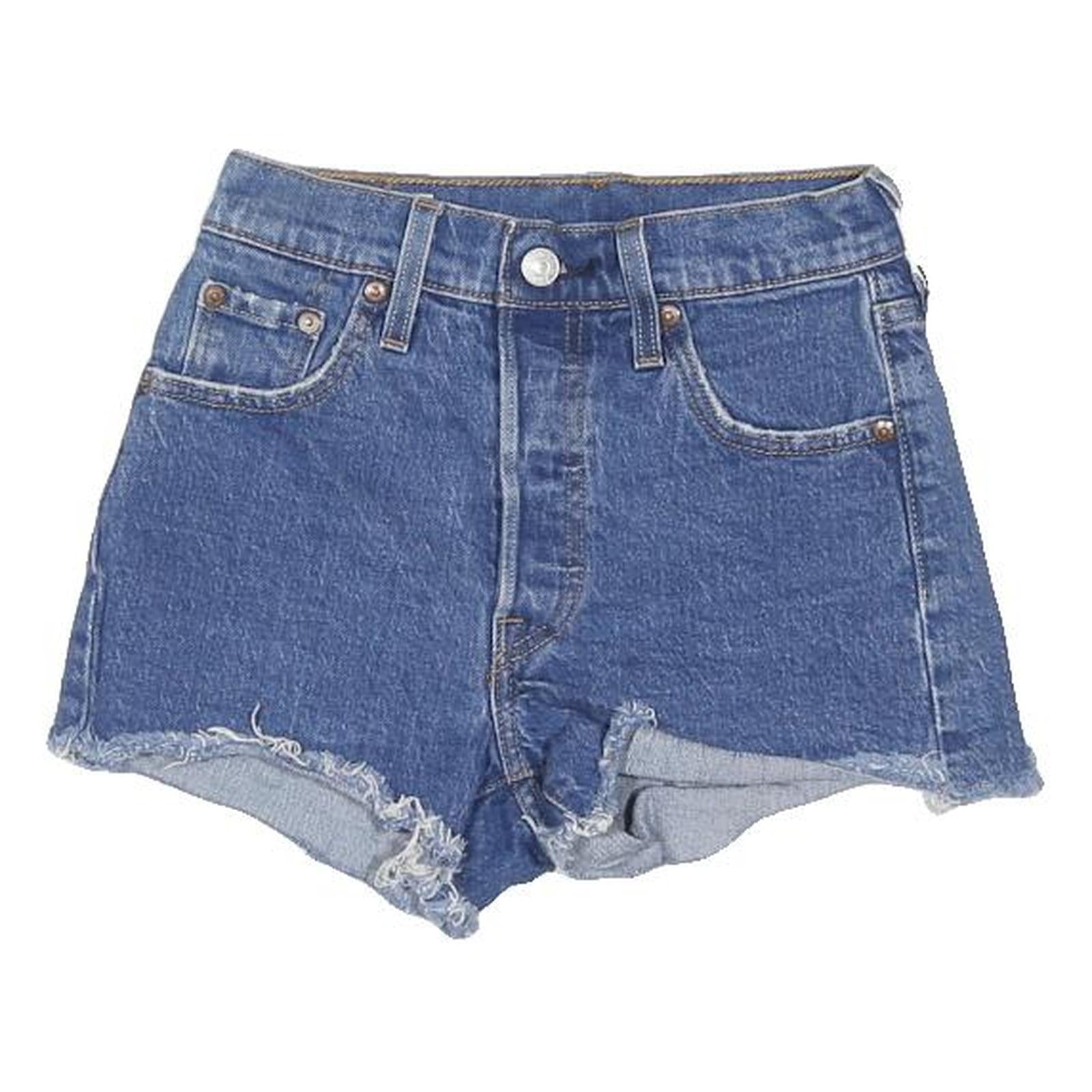 LEVI'S Womens Denim Blue Cut-Off Shorts XXS W23 Casual Summer Wear