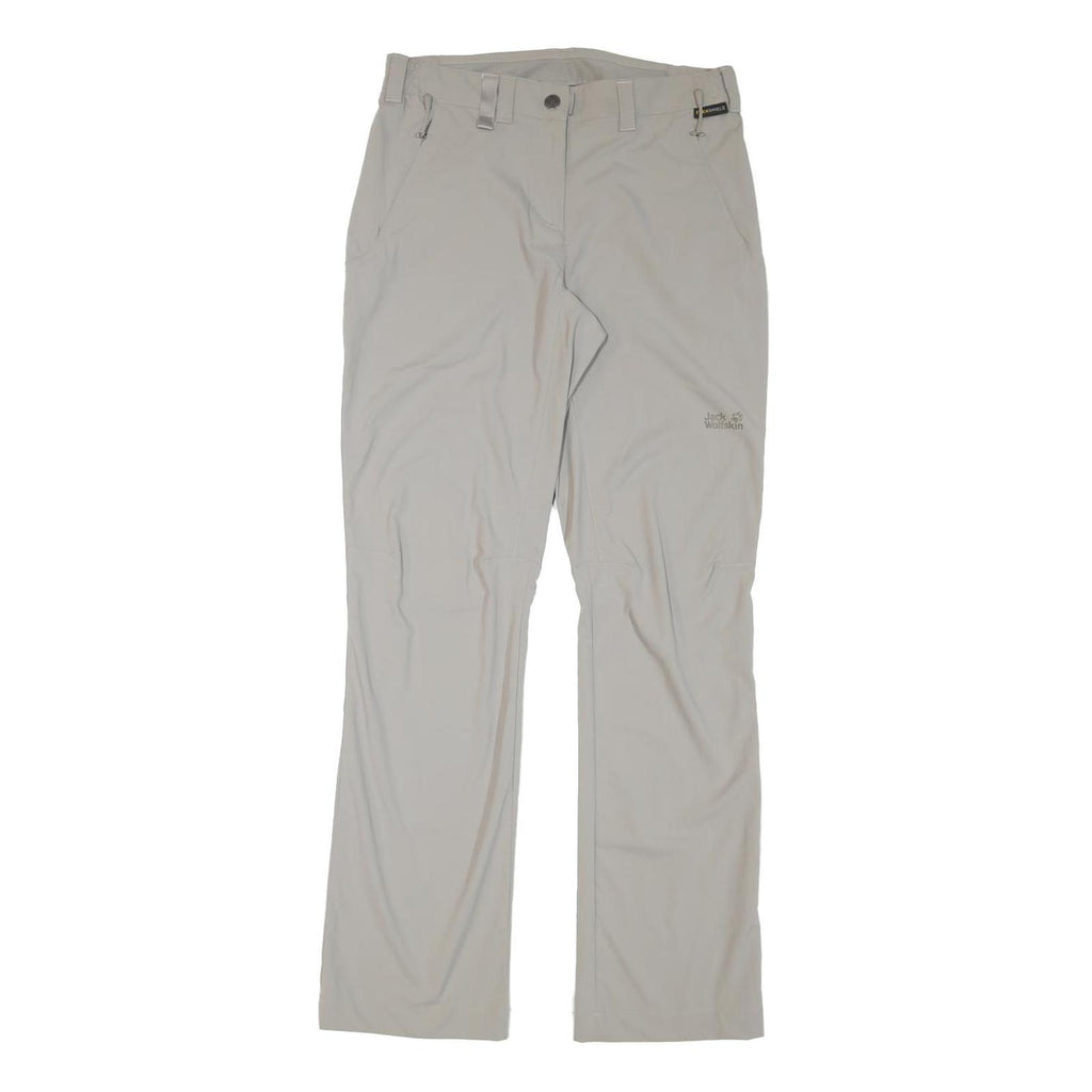 JACK WOLFSKIN Womens Beige Polyester Blend Regular Straight Trousers W30 L32