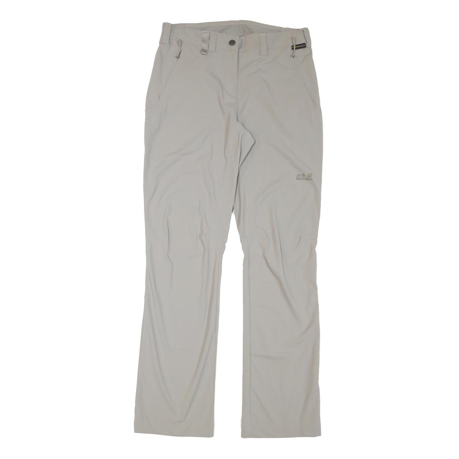 JACK WOLFSKIN Womens Beige Polyester Blend Regular Straight Trousers W30 L32