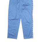 FILA Mens Joggers Blue & White Regular Straight M W28 L29 Cotton Blend Logo Tape