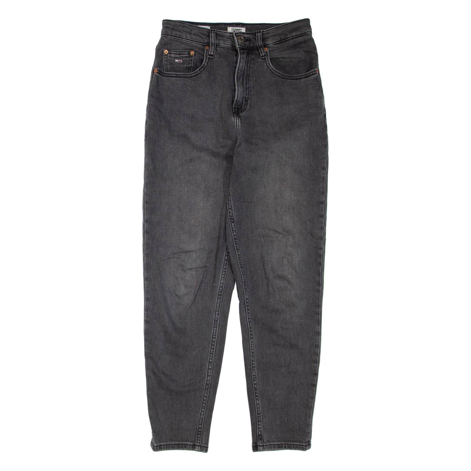 TOMMY HILFIGER High Rise Womens Jeans Grey Regular Mom W26 L32