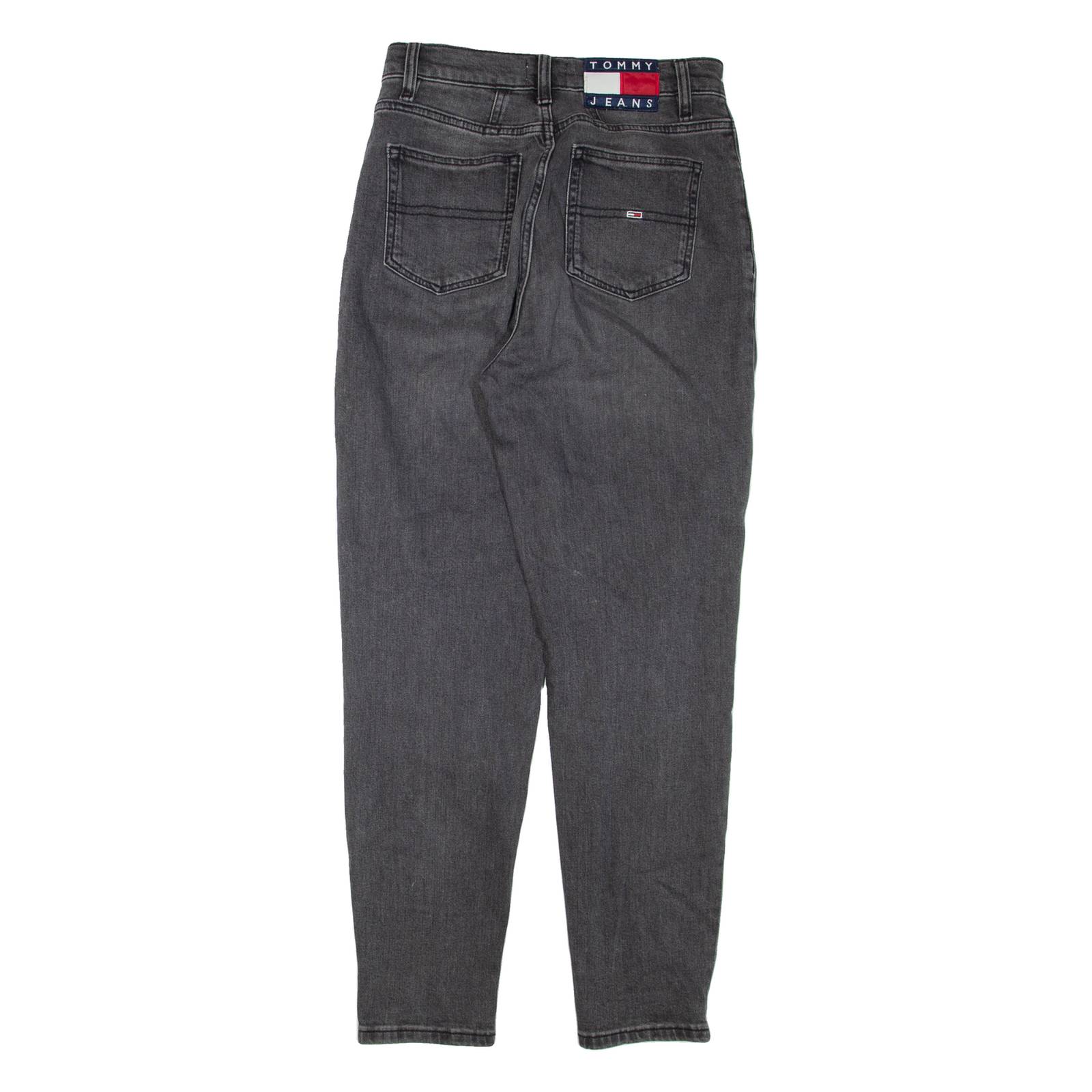 TOMMY HILFIGER High Rise Womens Jeans Grey Regular Mom W26 L32
