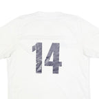 ADIDAS Mens White Pleasant Hill Soccer Graphic T-Shirt L Short Sleeve V-Neck