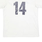 ADIDAS Mens White Pleasant Hill Soccer Graphic T-Shirt L Short Sleeve V-Neck