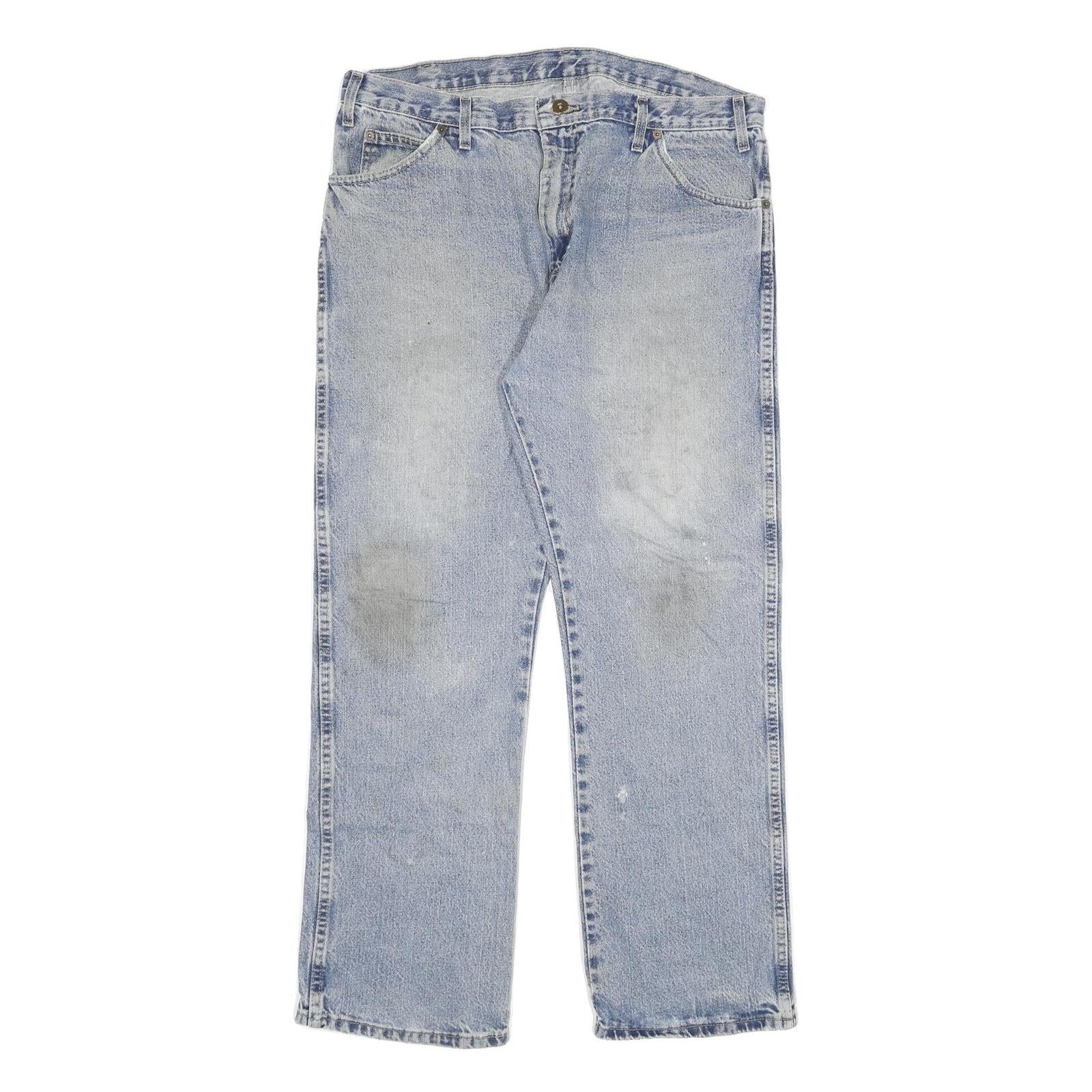 DICKIES Mens Jeans Blue Regular Straight Denim Medium W38 L30 Workwear