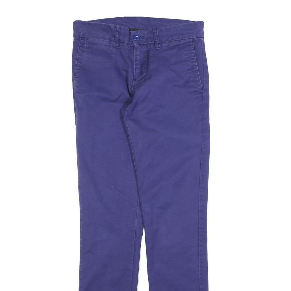 CARHARTT Mens Cotton Blend Purple Slim Straight Trousers W28 L31 Stylish Casual