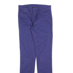 CARHARTT Mens Cotton Blend Purple Slim Straight Trousers W28 L31 Stylish Casual