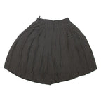 HIRSCH Womens Pleated Skirt Black Short Spotted S