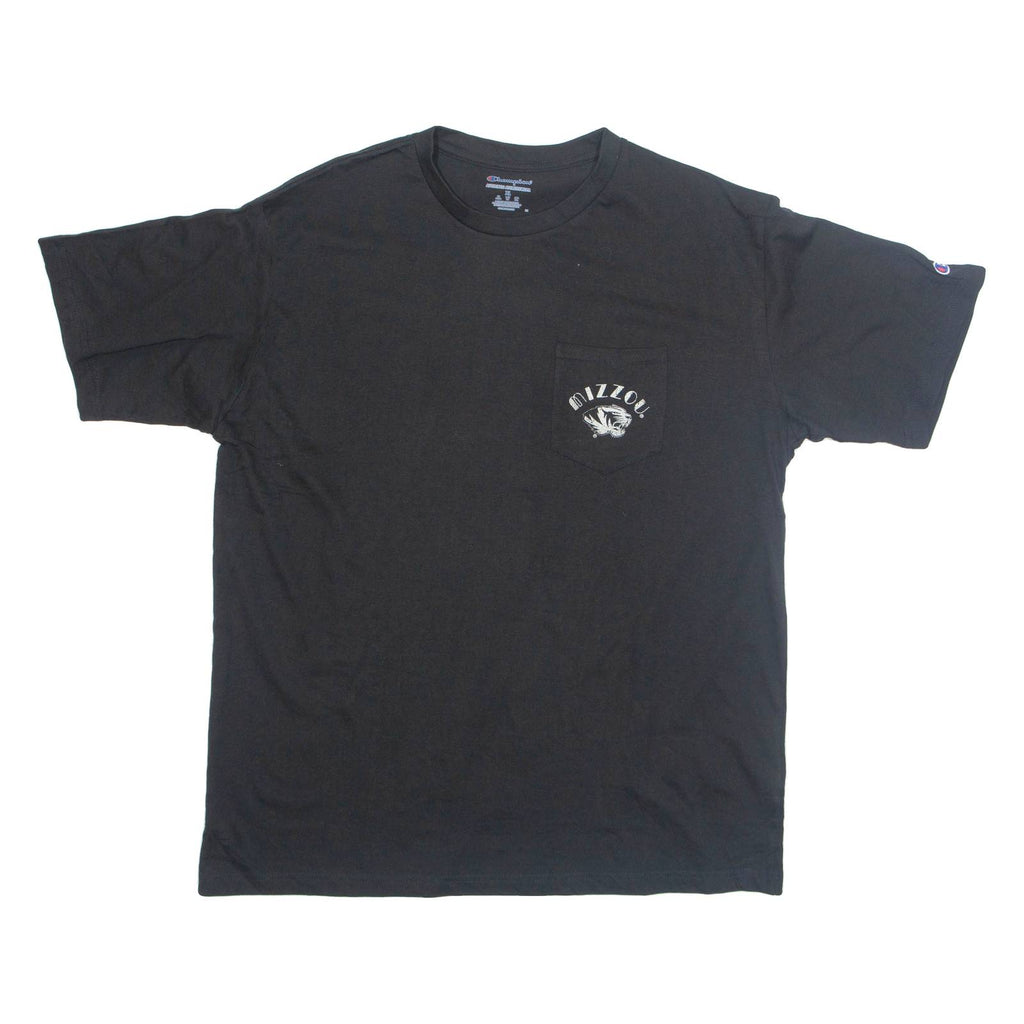CHAMPION Mizzou Tigers Columbia MO Mens T-Shirt Black USA XL
