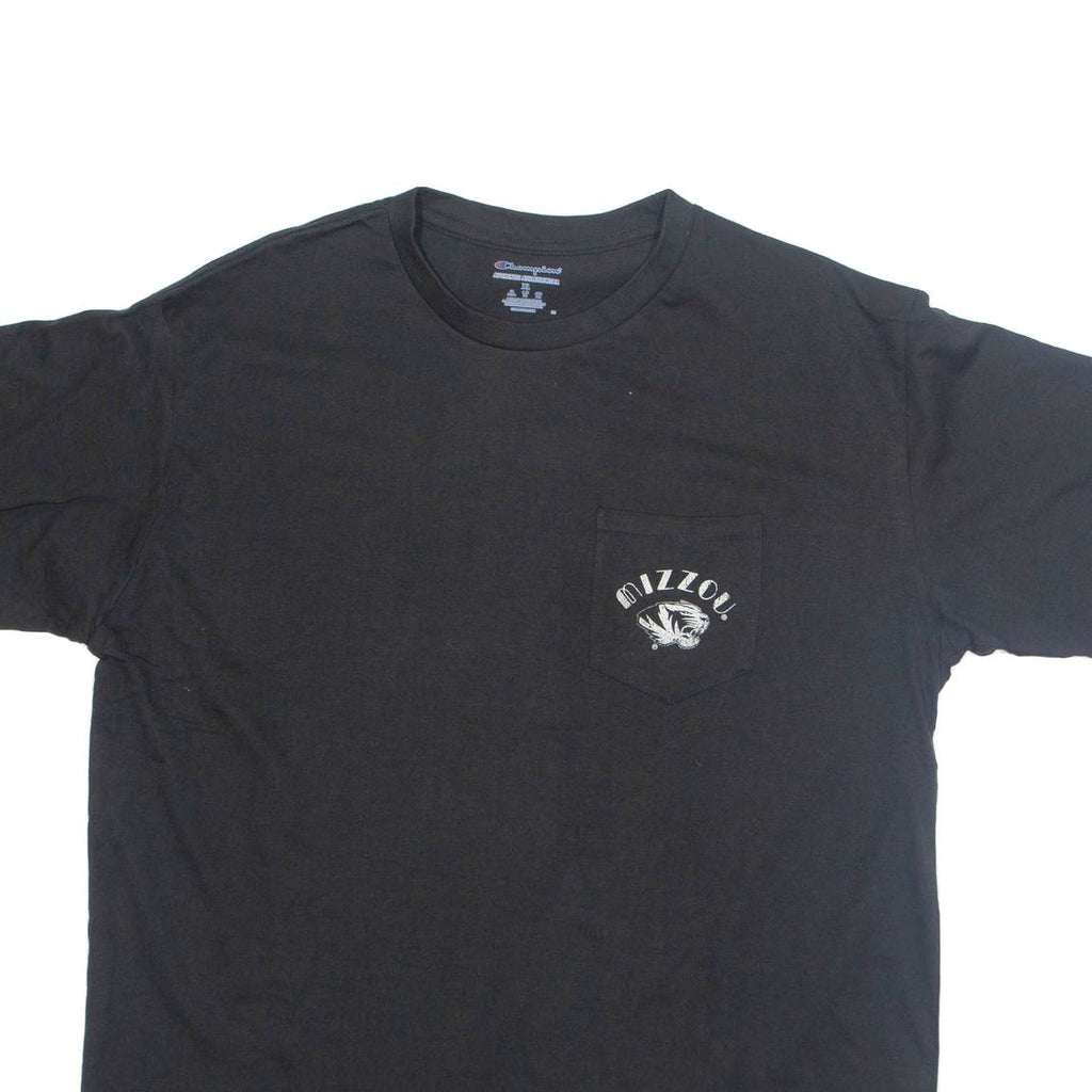 CHAMPION Mizzou Tigers Columbia MO Mens T-Shirt Black USA XL