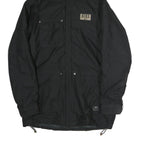 NIKE Mens Black Outdoor Jacket L Polyester Zip Hooded Plain Casual Sportswear