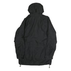 NIKE Mens Black Outdoor Jacket L Polyester Zip Hooded Plain Casual Sportswear