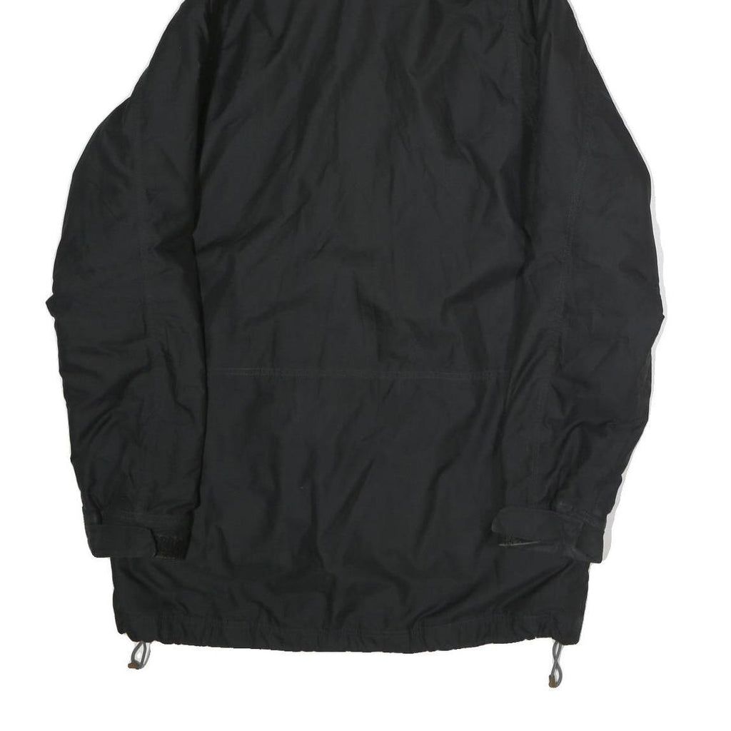 NIKE Mens Black Outdoor Jacket L Polyester Zip Hooded Plain Casual Sportswear