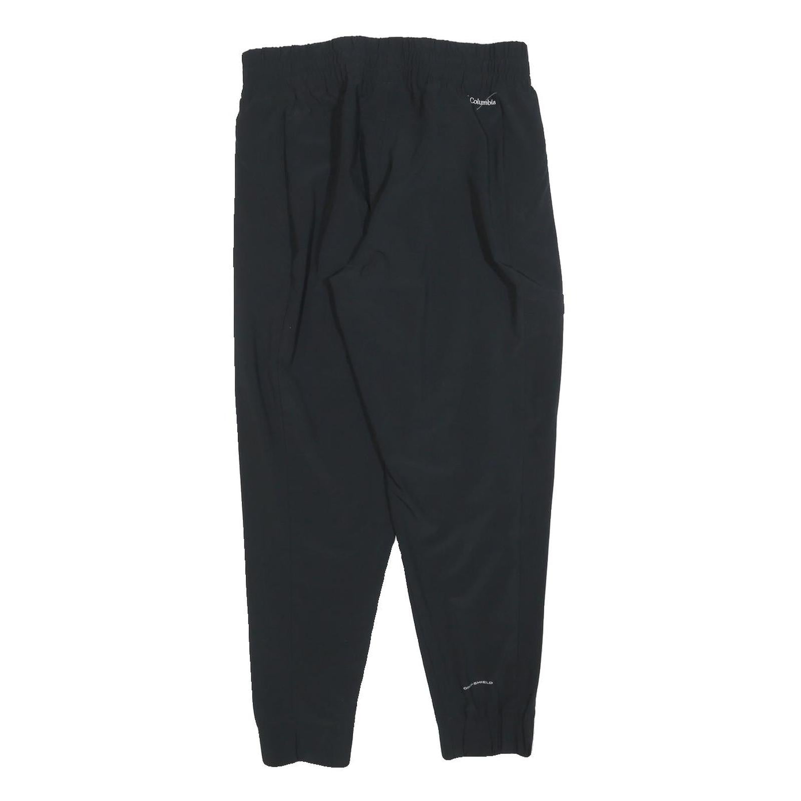 COLUMBIA Womens Polyester Blend Black Drawstring Regular Fit Trousers W30 L26