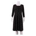 LAURA ASHLEY Womens Fit & Flare Dress Black Spotted Knee Length UK 12