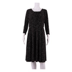 LAURA ASHLEY Womens Fit & Flare Dress Black Spotted Knee Length UK 12