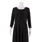 LAURA ASHLEY Womens Fit & Flare Dress Black Spotted Knee Length UK 12