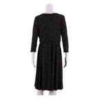 LAURA ASHLEY Womens Fit & Flare Dress Black Spotted Knee Length UK 12