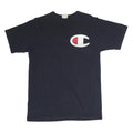 CHAMPION Mens Black Graphic T-Shirt L Short Sleeve Crew Neck Cotton Casual