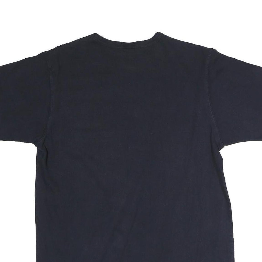 CHAMPION Mens Black Graphic T-Shirt L Short Sleeve Crew Neck Cotton Casual