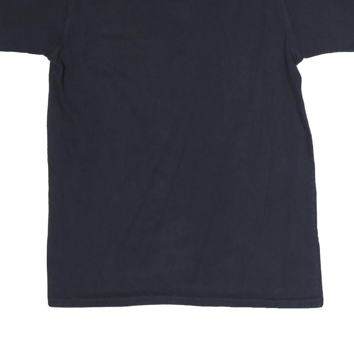 CHAMPION Mens Black Graphic T-Shirt L Short Sleeve Crew Neck Cotton Casual