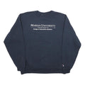 CHAMPION Mens Navy Marian University College Sweatshirt L Cotton Blend Crew Neck