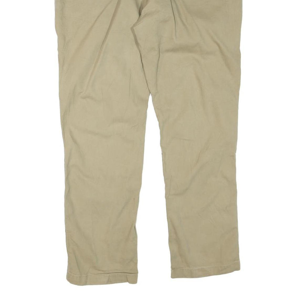 CARHARTT Mens Beige Regular Fit Work Trousers W40 L30 Cotton Blend Zip Closure