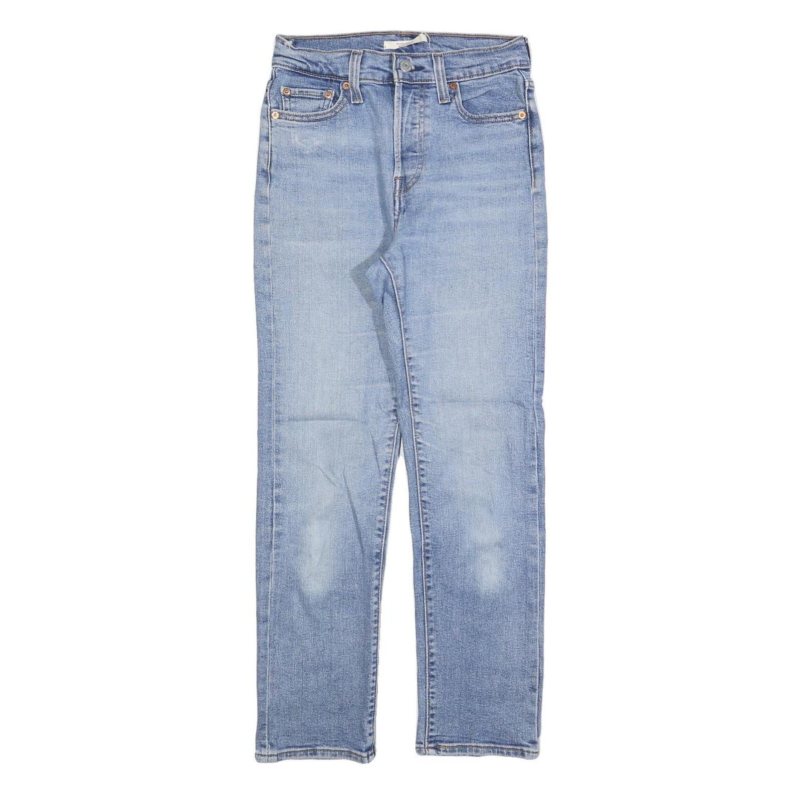 LEVI'S Womens Regular Blue Denim Light Wash Jeans W25 L28 Classic Fit Button