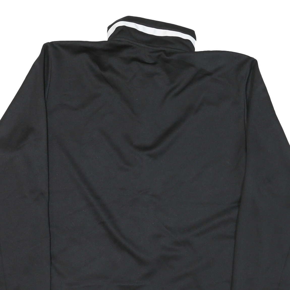 ADIDAS Mens Black Track Jacket L Polyester Blend Plain Zip Athletic Sportswear