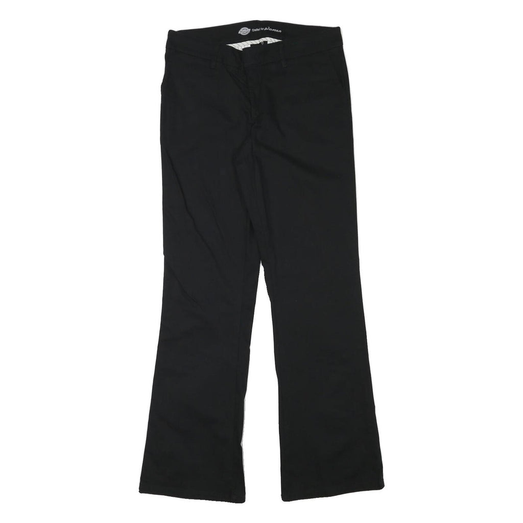 DICKIES Womens Cotton Blend Black Regular Fit Trousers W32 L33 Workwear Zip