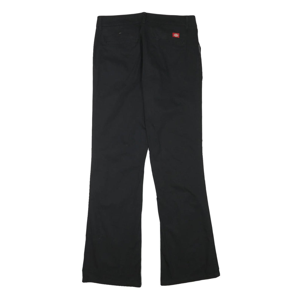 DICKIES Womens Cotton Blend Black Regular Fit Trousers W32 L33 Workwear Zip