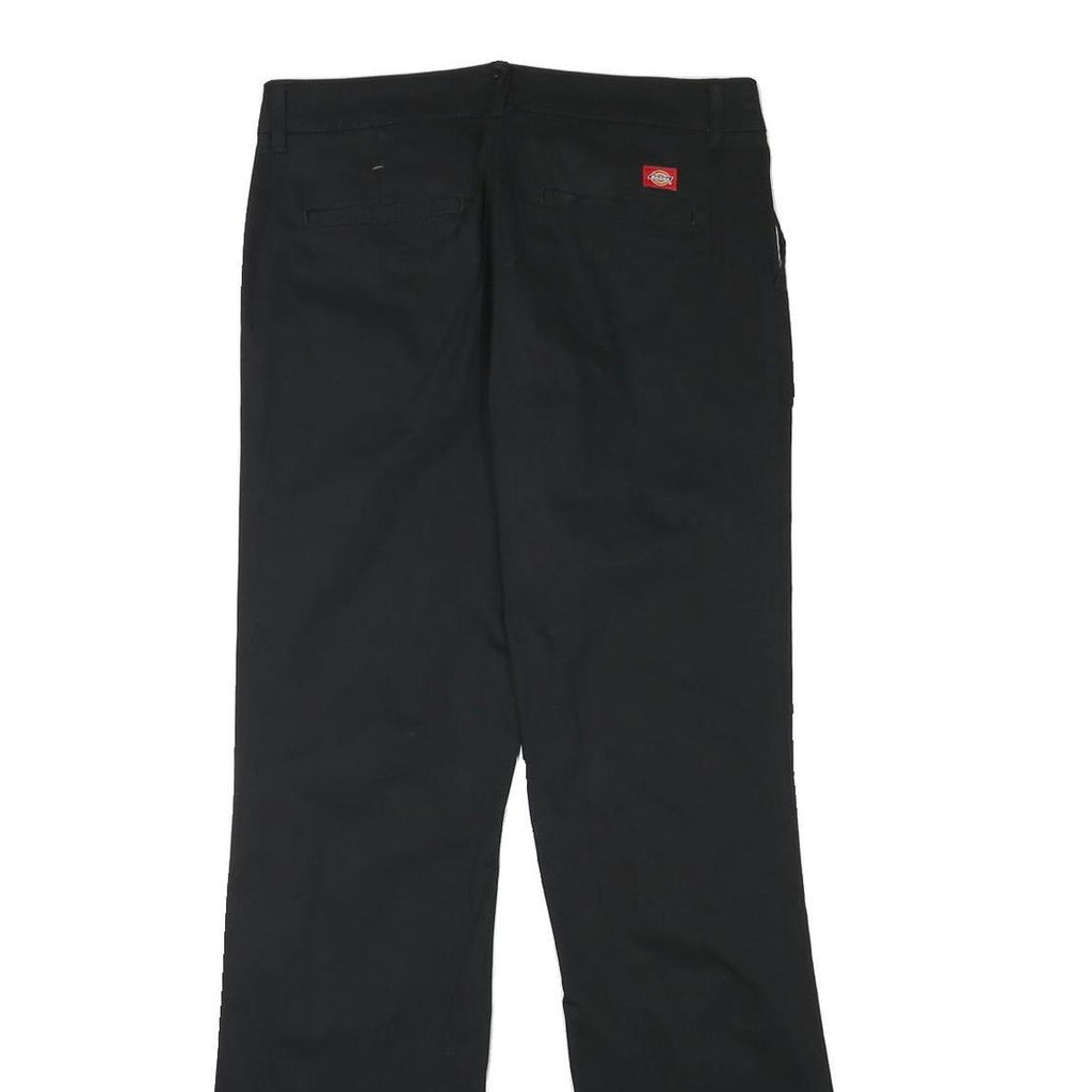 DICKIES Womens Cotton Blend Black Regular Fit Trousers W32 L33 Workwear Zip