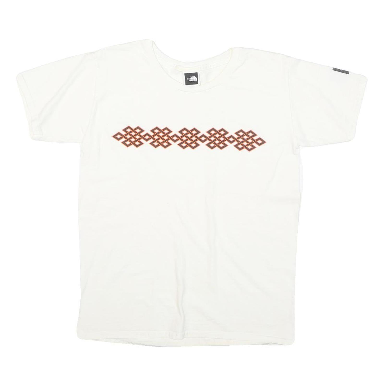 THE NORTH FACE Mens White Cotton Blend Graphic T-Shirt L Short Sleeve Crew Neck