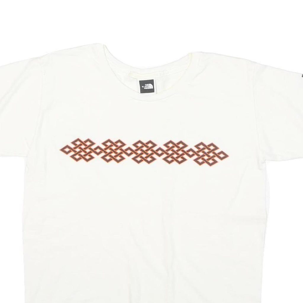 THE NORTH FACE Mens White Cotton Blend Graphic T-Shirt L Short Sleeve Crew Neck