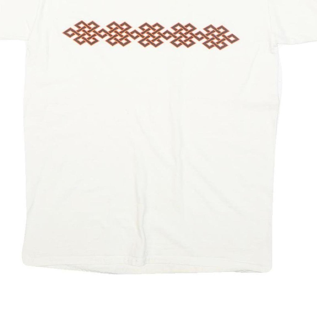 THE NORTH FACE Mens White Cotton Blend Graphic T-Shirt L Short Sleeve Crew Neck