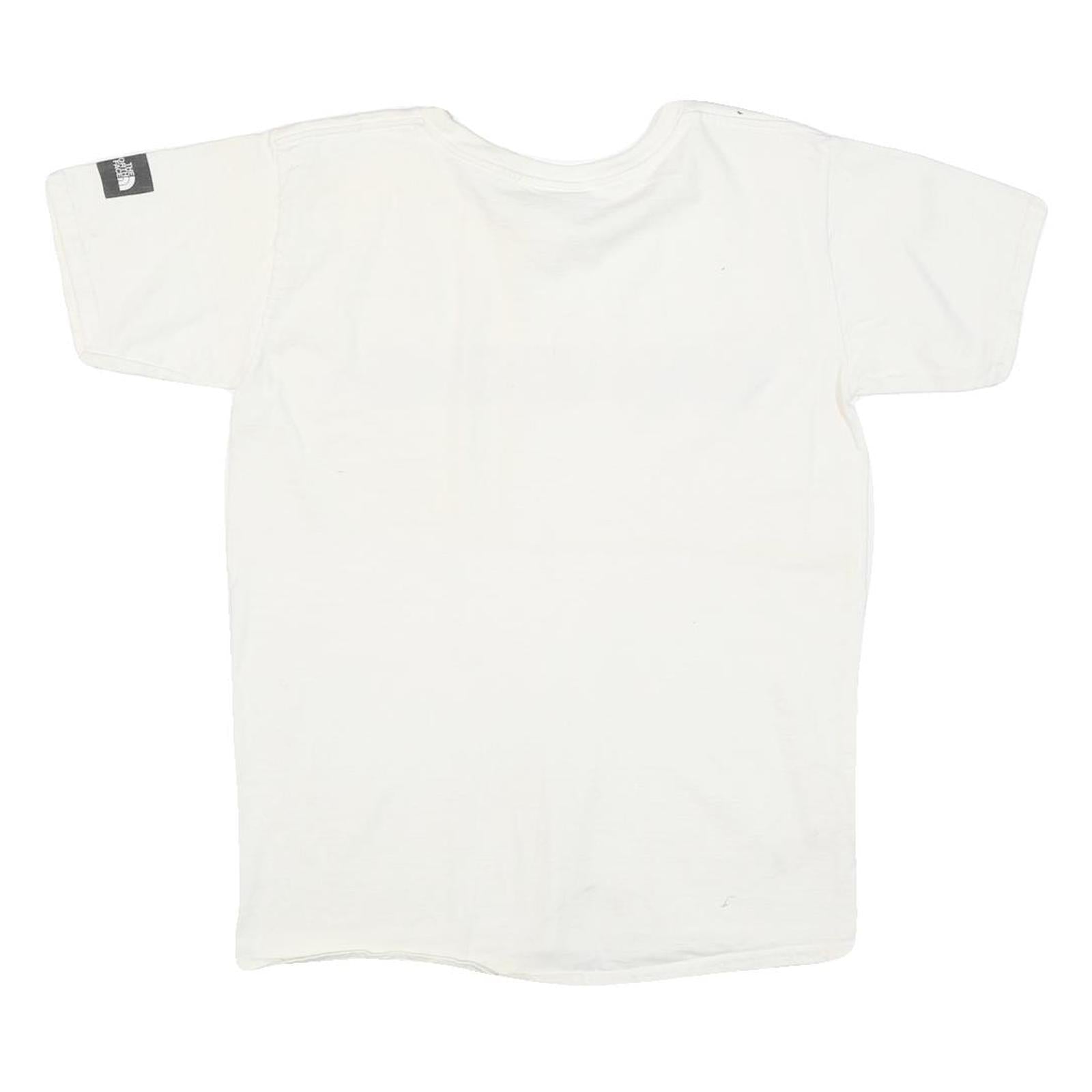 THE NORTH FACE Mens White Cotton Blend Graphic T-Shirt L Short Sleeve Crew Neck