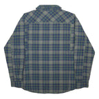 COLUMBIA Mens Blue Green Plaid Shirt XL Outdoor Hiking Breathable Polyester
