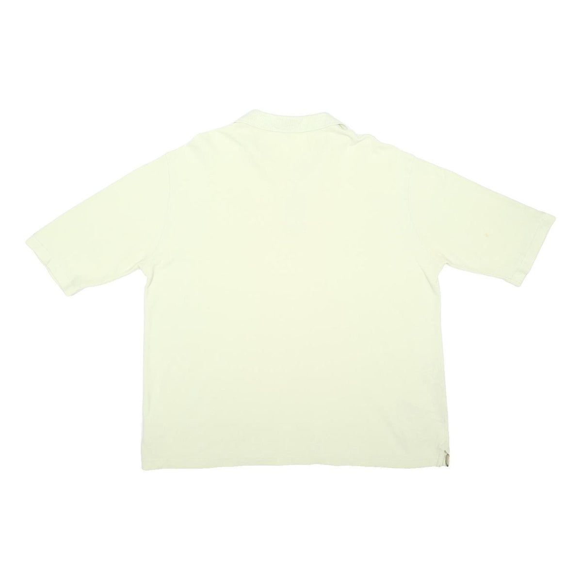 BURBERRY Mens Cream Polo Shirt L Cotton Blend Classic Check Detail Casual