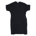 WHISTLES Oversized Womens Day Dress Black Short Sleeve Knee Length UK 8
