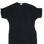 WHISTLES Oversized Womens Day Dress Black Short Sleeve Knee Length UK 8