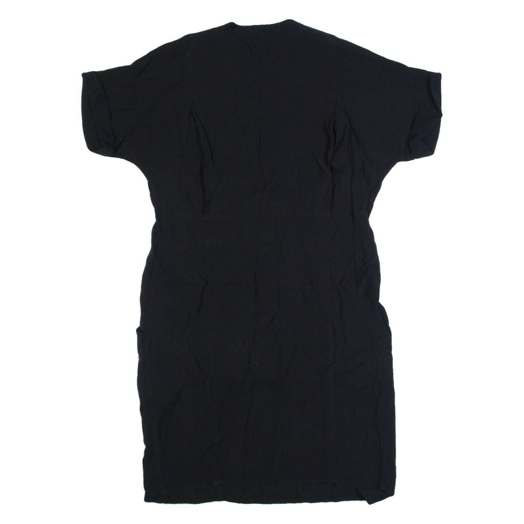 WHISTLES Oversized Womens Day Dress Black Short Sleeve Knee Length UK 8