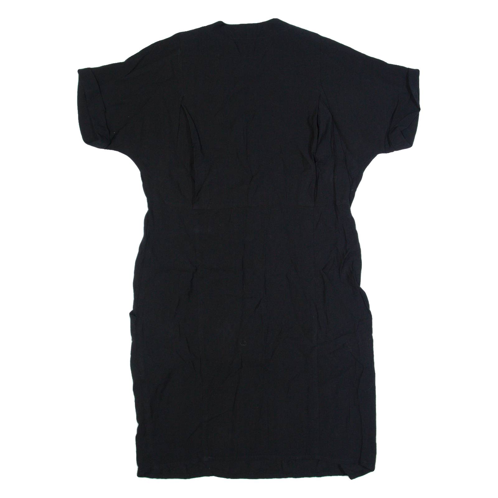 WHISTLES Oversized Womens Day Dress Black Short Sleeve Knee Length UK 8