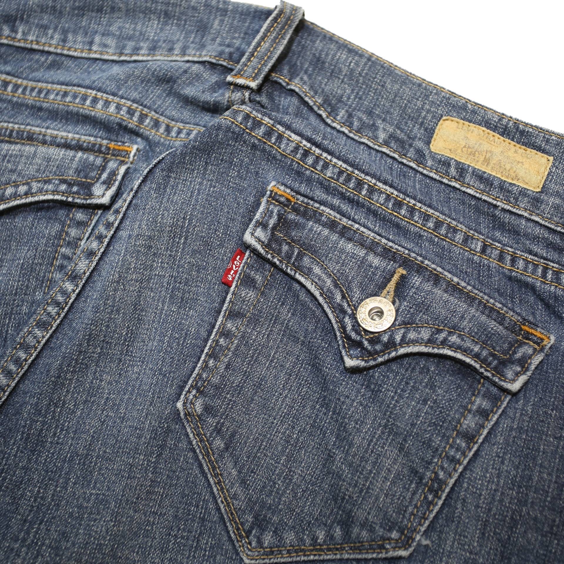 LEVI'S 542 Womens Jeans Blue Regular Straight Denim Medium W31 L30 Zip Closure